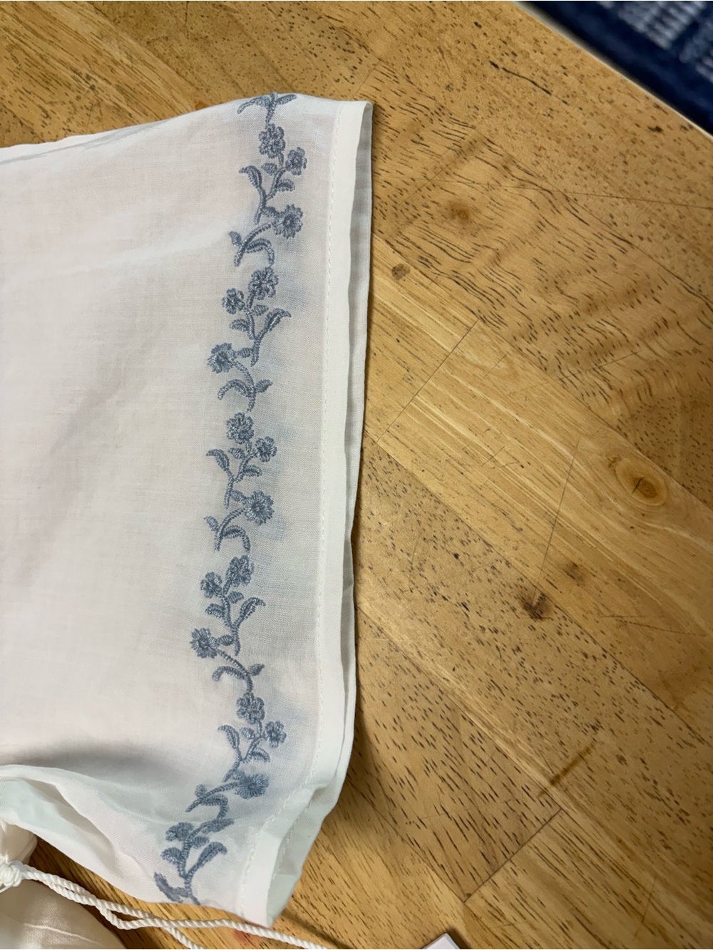NWT Reformation White Maxi Dress with Blue Floral Embroidery - Picture 5 of 10